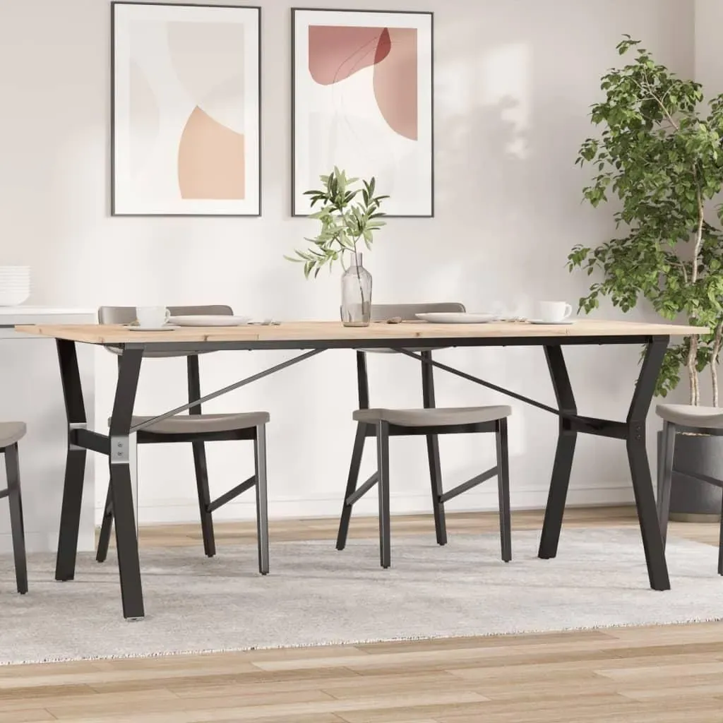 Y-Gestell 180 x 75 x 90 cm braun