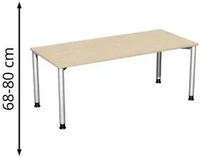 Schreibtisch Flex Ahorn / Silber