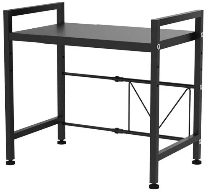 Mikrowellenregal 46,5 x 40-60 x 36 cm Schwarz