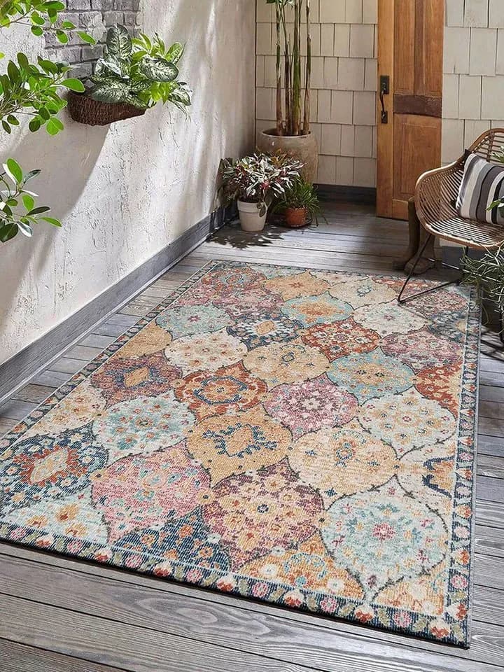 Palma Outdoor-Teppich 80 x 300 cm Mehrfarbig