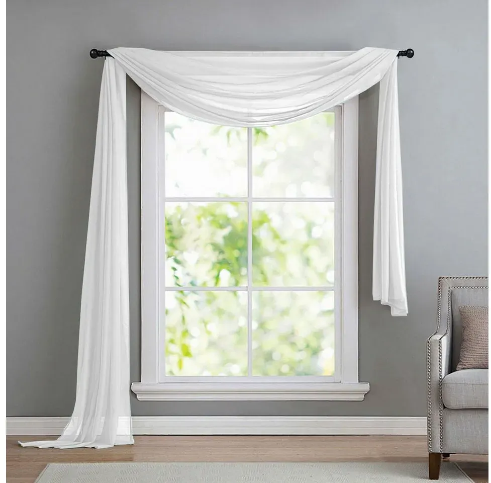 560 Voile Querbehang 600 x 140 cm weiß