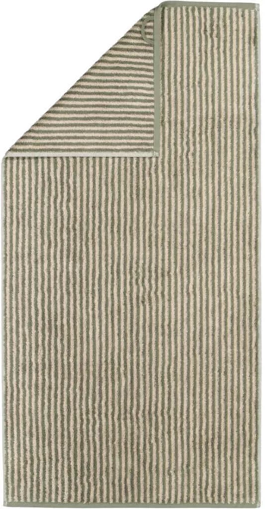 Two-Tone Stripes Handtuch 50 x 100 cm grün