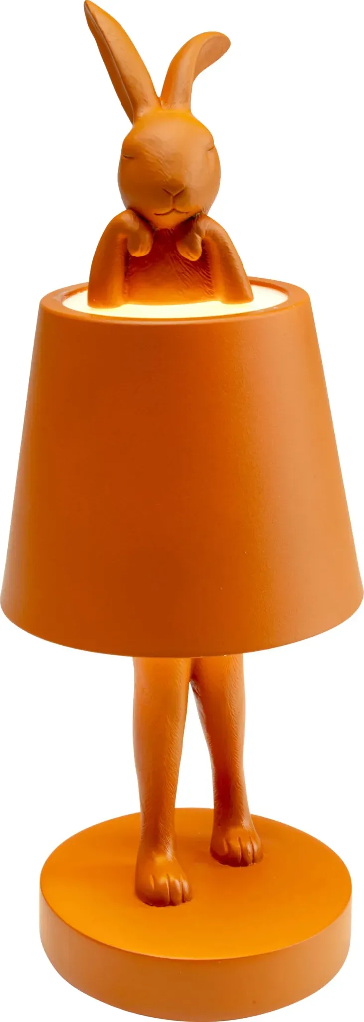 DESIGN Akku-Tischleuchte Animal Rabbit Polyresin Orange