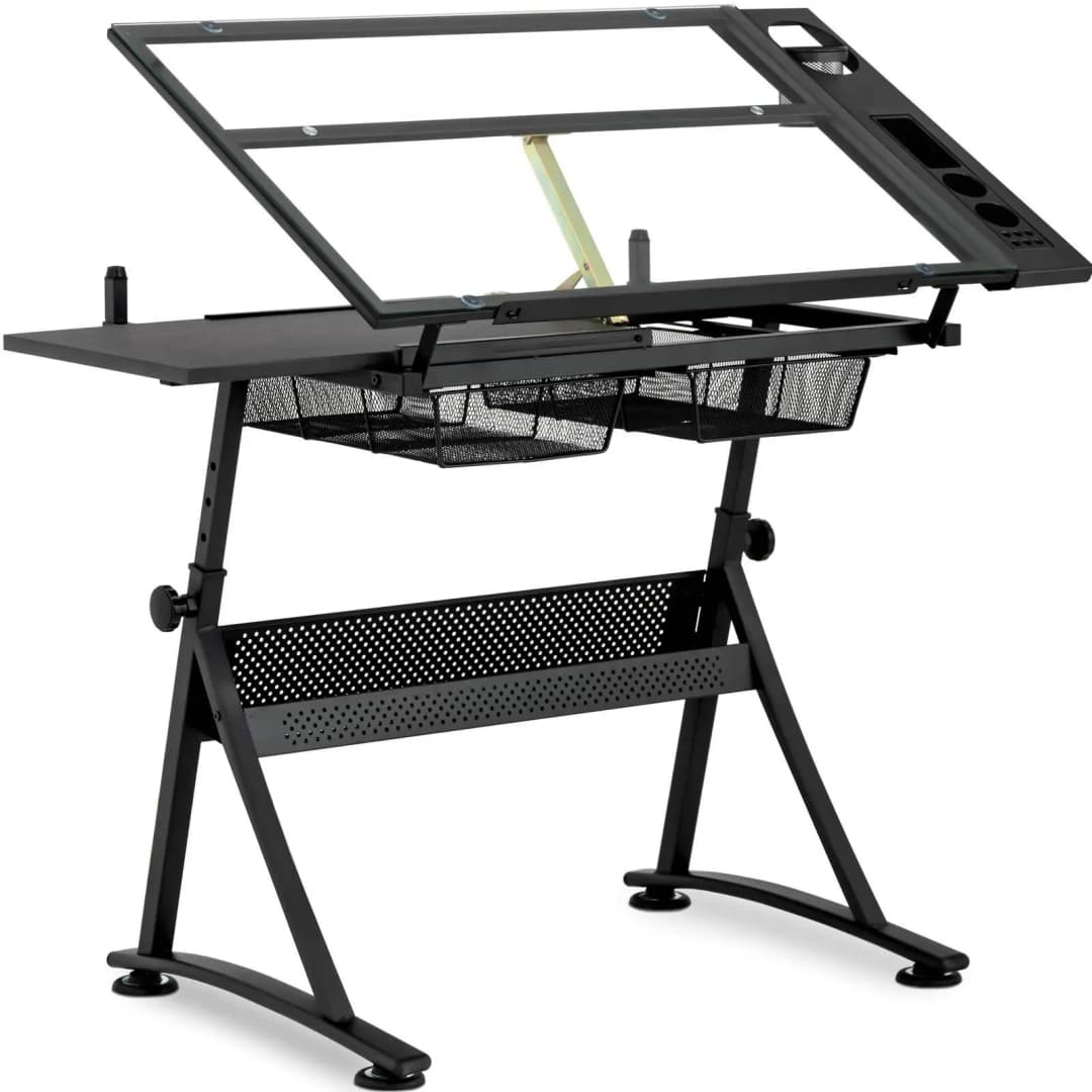 Zeichentisch 120 x 60 x 90 cm Schwarz