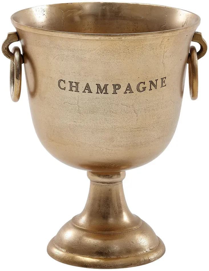 Champagnerkühler ALBEGNA: Modernes Design, Aluminium, 2 Flaschen, Ringgriffe.