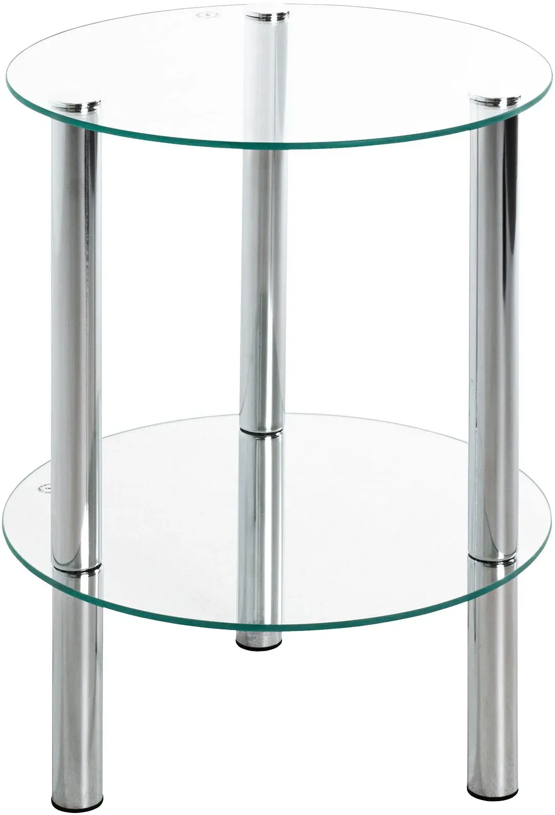 Beistelltisch Glas transparent 35 x 47 x 35 cm