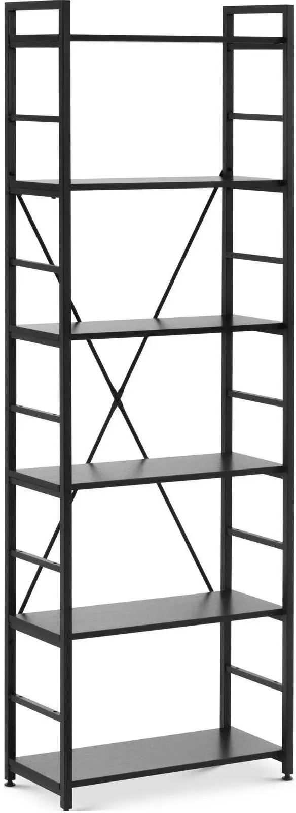 Bücherregal 28 x 60 x 182 cm Schwarz