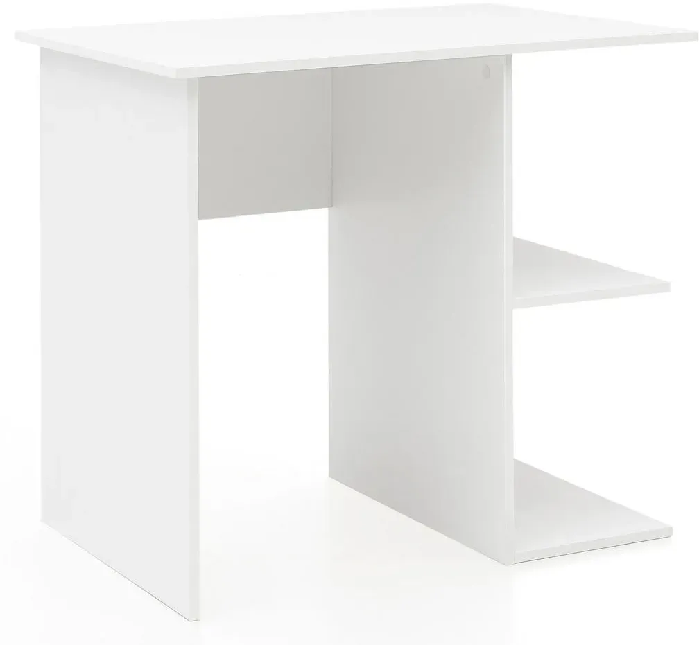 Schreibtisch – Weiß, 82x60x76 cm, kompakt, mit Ablage