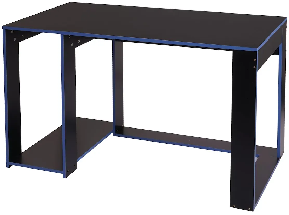 Schreibtisch HWC-J26 Schwarz / Blau