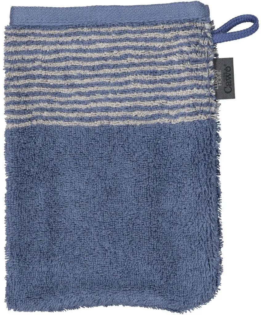 Luxury Home Two-Tone 590 Waschhandschuh 16 x 22 cm nachtblau
