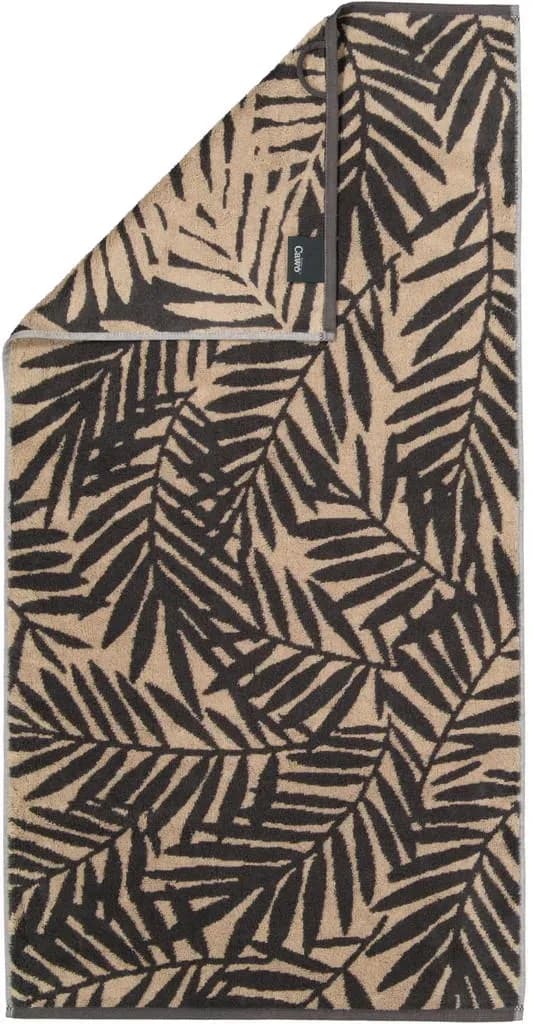 Maison Blätter Handtuch 50 x 100 cm grau