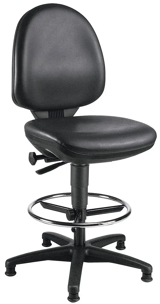 Tec 50 Kunstleder mit Fußring schwarz / schwarz
