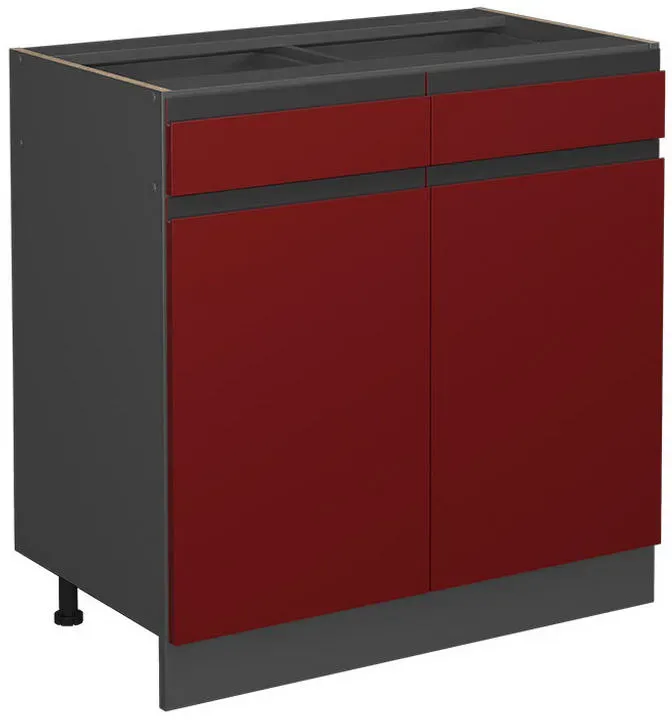 Schubladenschrank R-Line 80 x 81,6 x 46 cm Rot