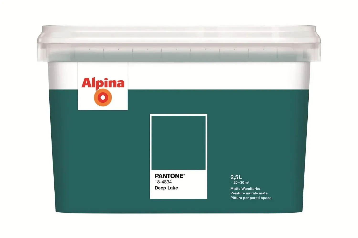 Wandfarbe Pantone Deep Lake blau matt 2,5 l