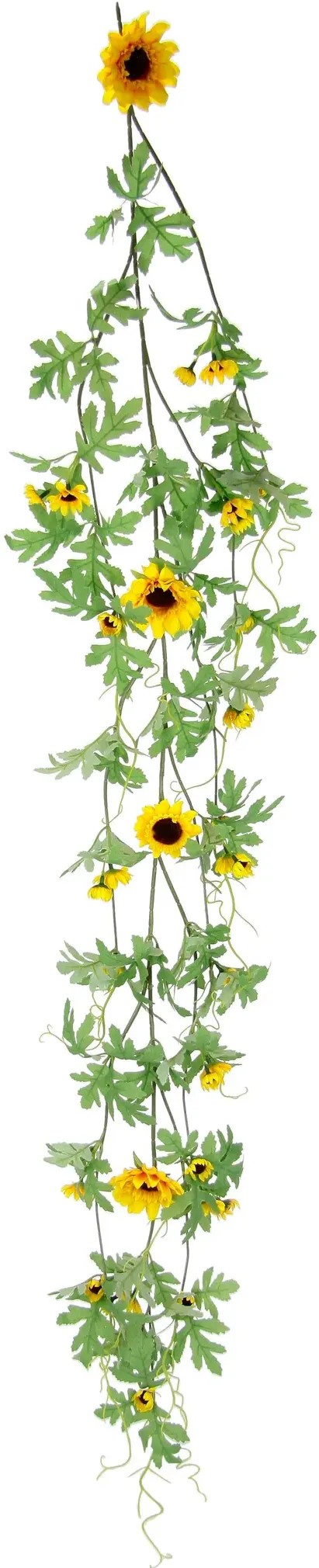 Künstliche Sonnenblumenranke Sonnenblumen Girlande Reben Hängende für Hochzeit Wand Dekoration Kunstblumen Sonnenblume Deko Landhaus Blumenkette