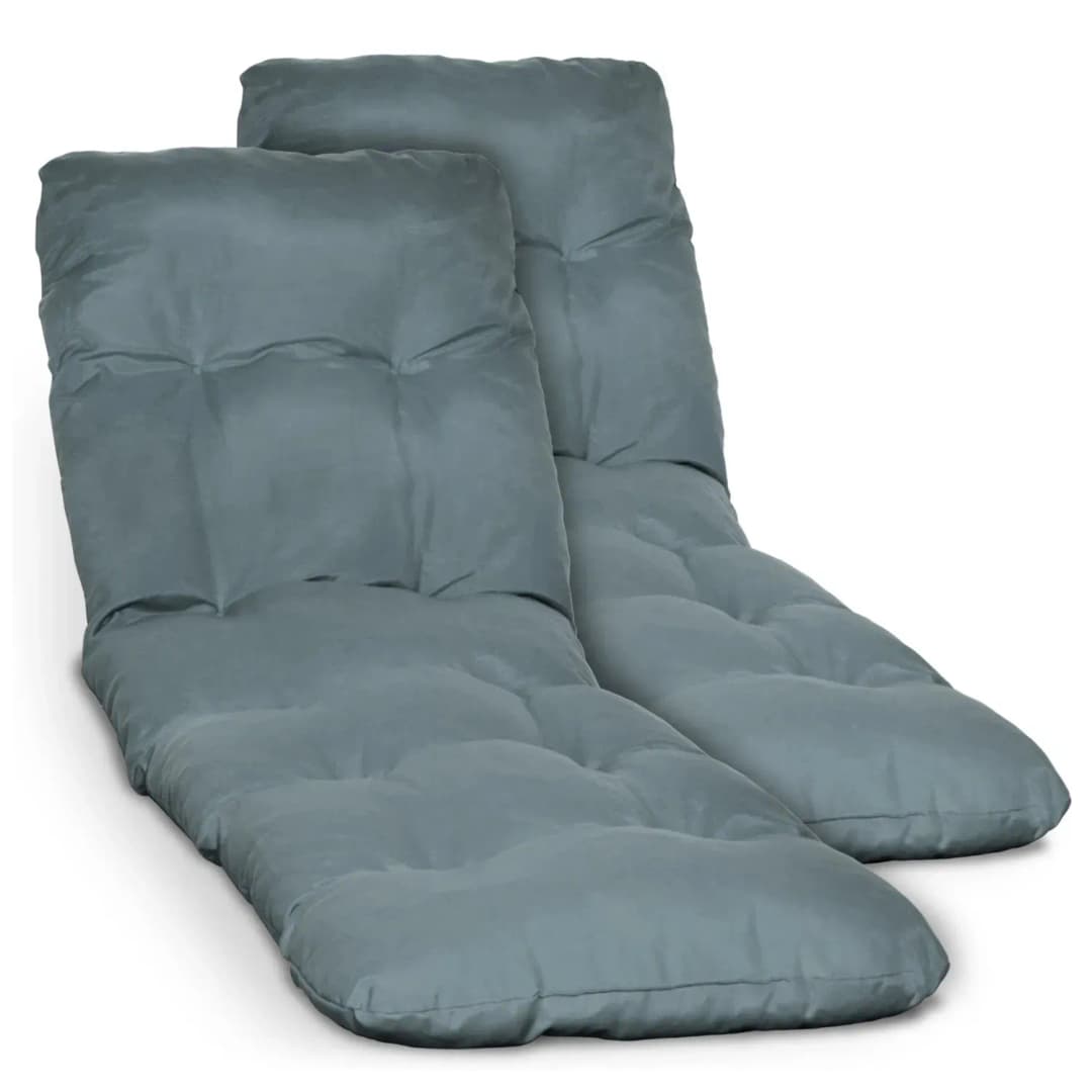 Liegenauflage 190 x 60 x 8 cm taubenblau 2-tlg.