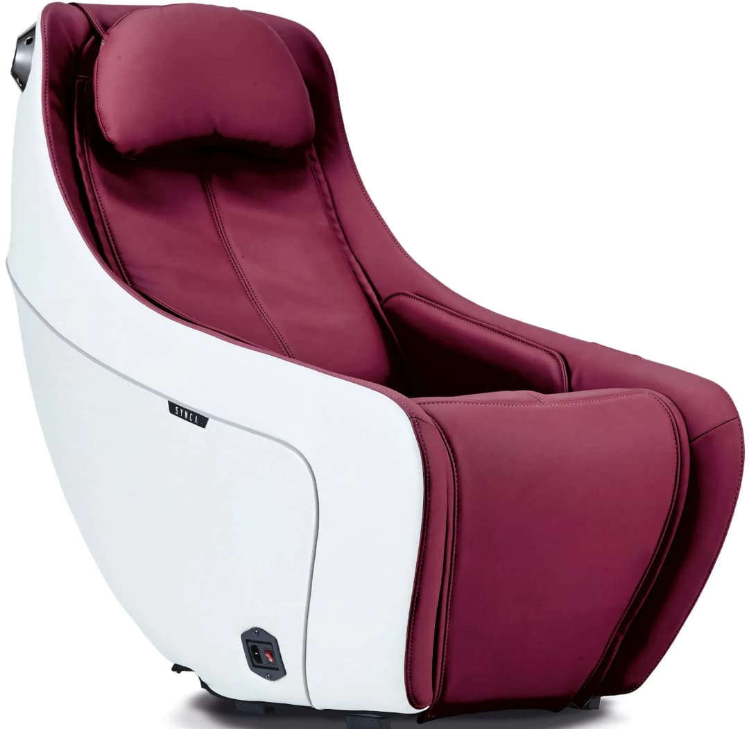 Massagesessel CirC Kunstleder 56 x 66 x 117 cm Bordeaux mit Wärmefunktion
