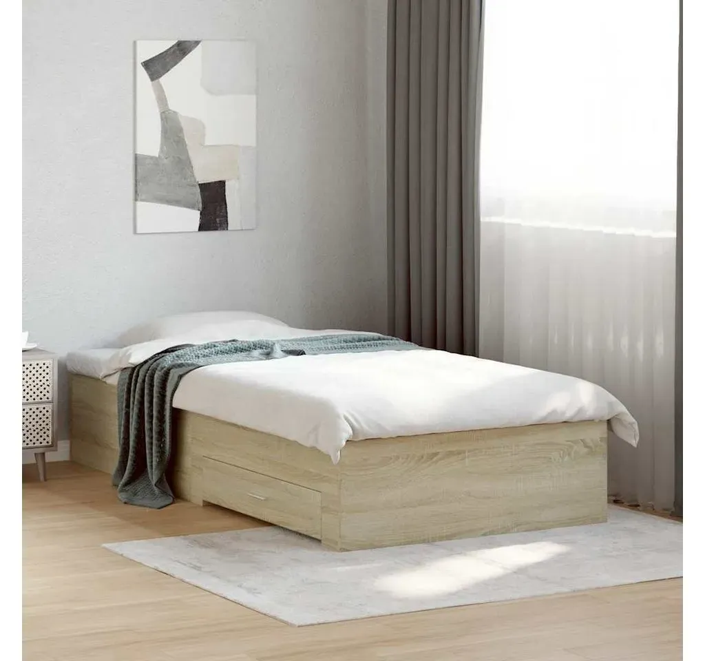 Bettgestell 100 x 200 cm Sonoma-Eiche