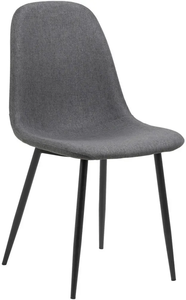 Esszimmerstuhl Celia Textil dunkelgrau 2er Set