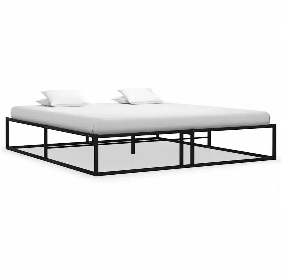 Bettgestell 180 x 200 cm Schwarz
