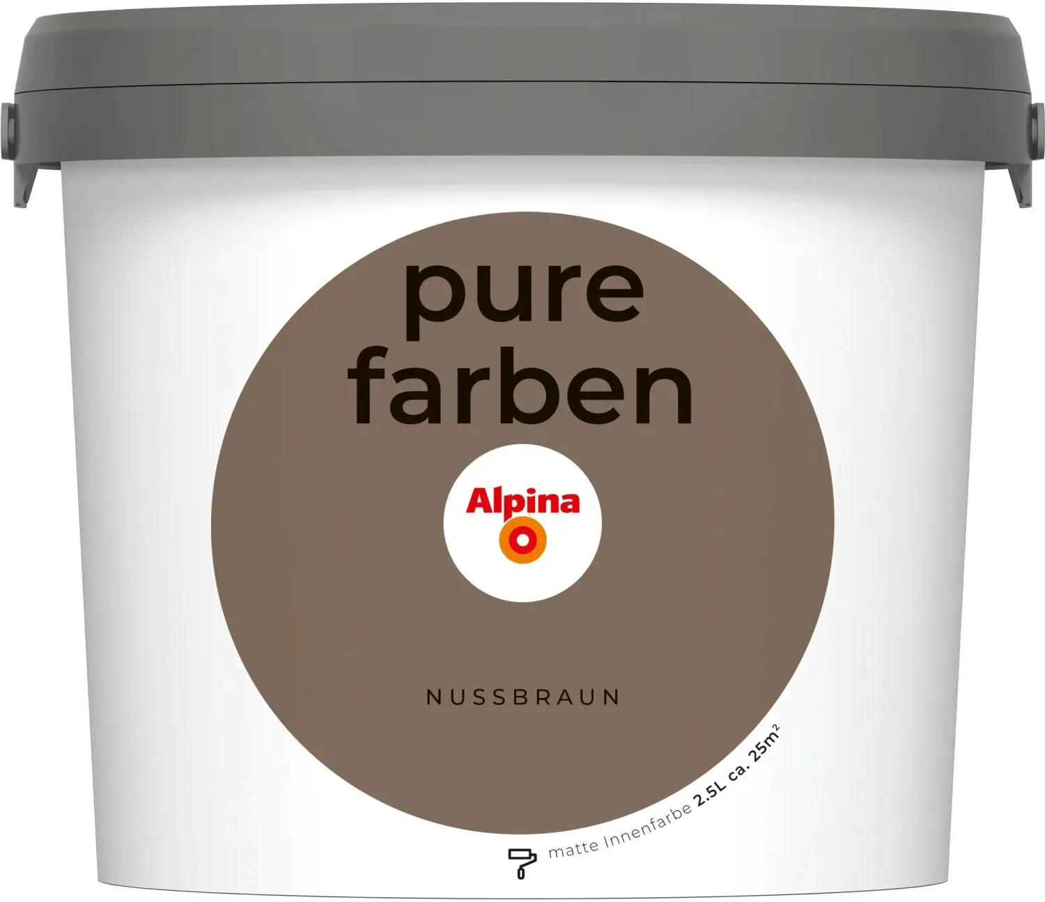 Wandfarbe Nussbraun 2,5 l
