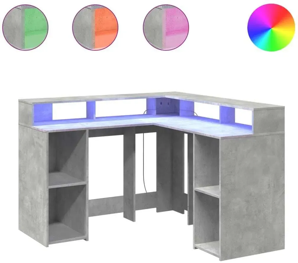 Schreibtisch Gaming-Tisch Betongrau