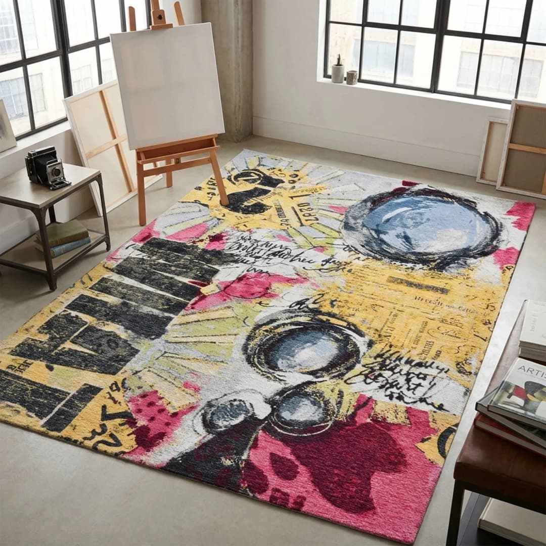 Cosima-107 Webteppich 80 x 160 cm Mehrfarbig