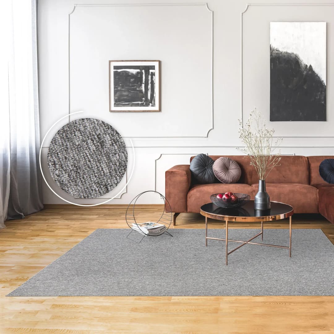 Barcelona 610 Kurzflorteppich 80 x 150 cm Grau