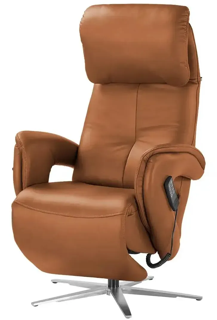 Relaxsessel Pierre Leder 75 x 126 x 177 cm Braun elektrisch