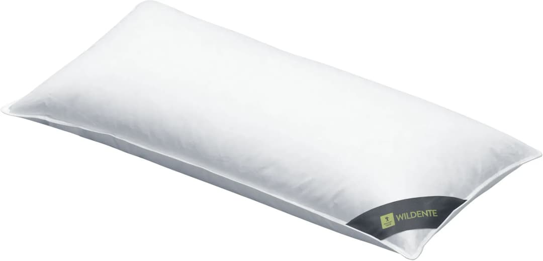 Wildente Federkissen 40 x 80 cm Silber