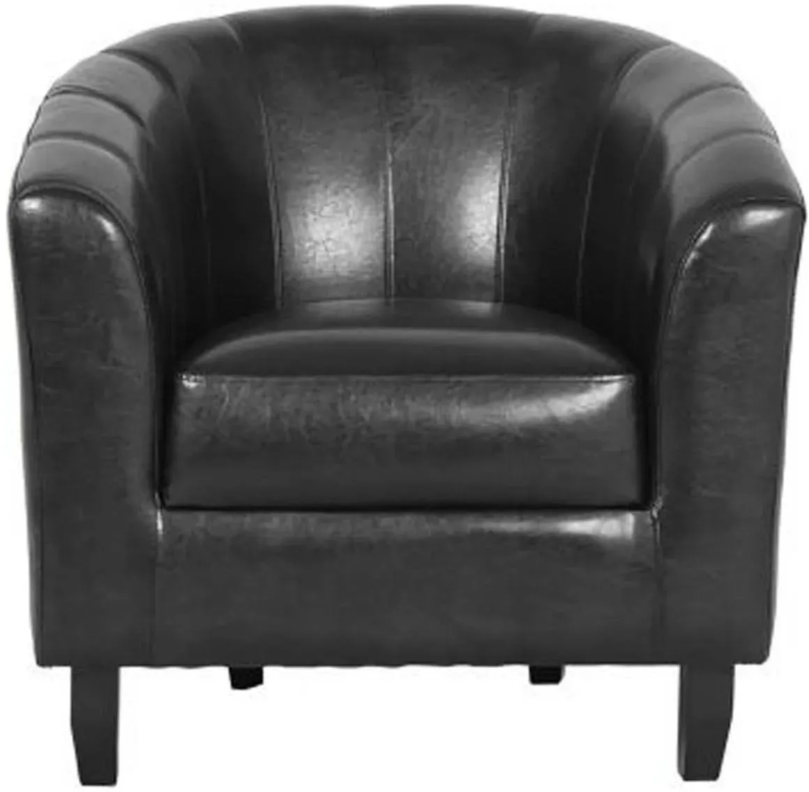 Cocktailsessel Cadogan Kunstleder 70 x 77 x 65 cm Schwarz