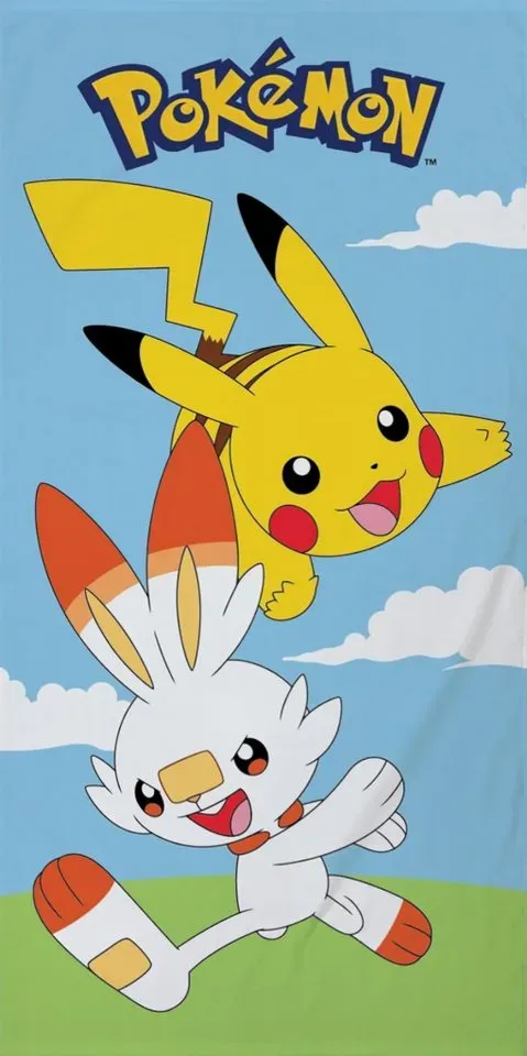Pokemon Pikachu Badetuch 70 x 140 cm mehrfarbig