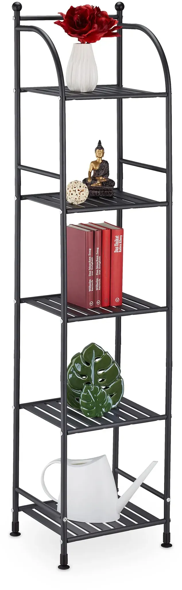Standregal 145 x 33 x 28 cm Schwarz