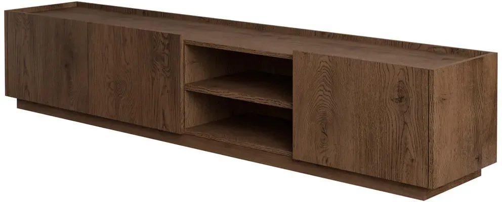 Mirtu TV-Lowboard 200x40x37 cm Braun Melamin