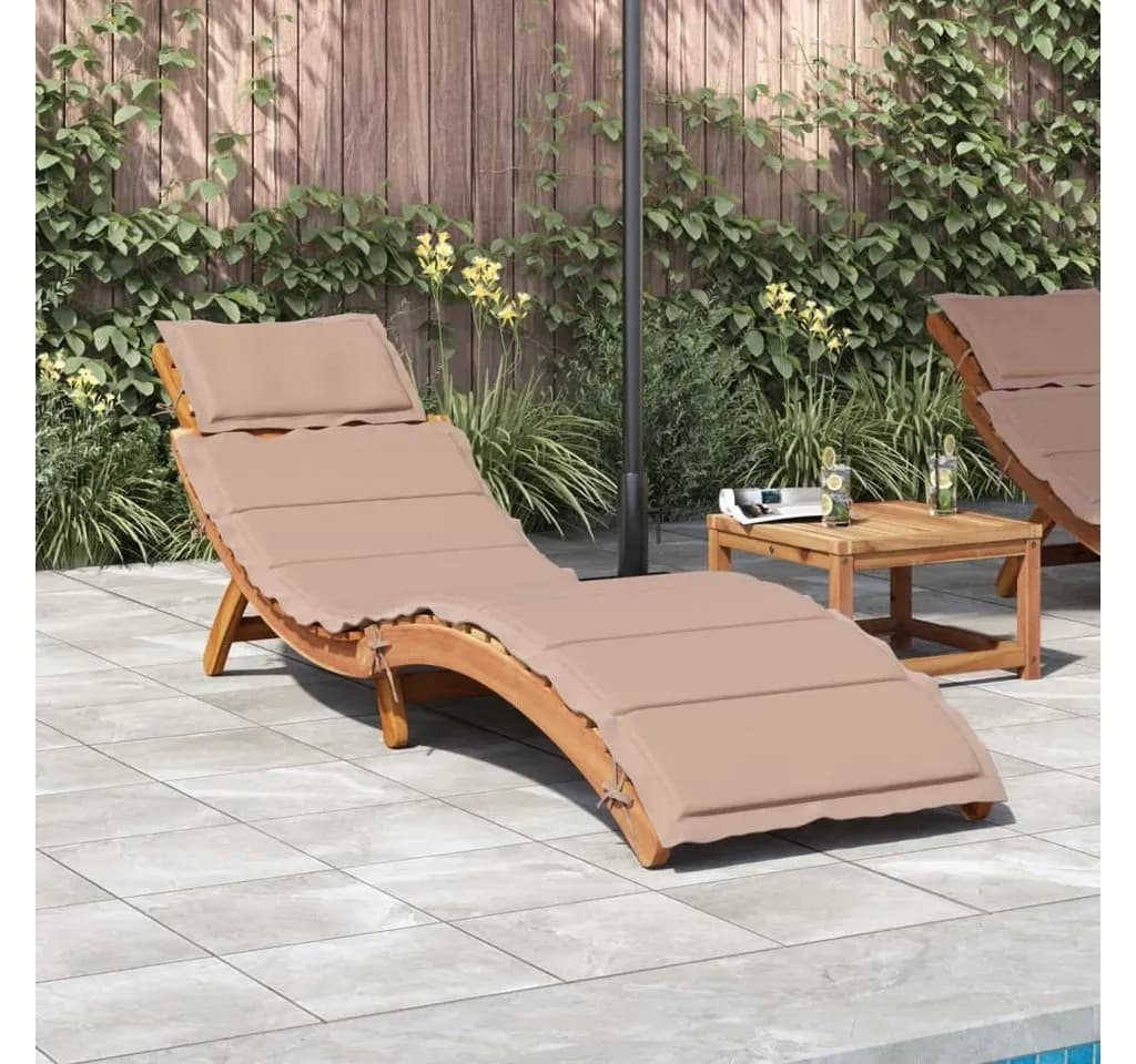 Sonnenliege 97 x 59 x 222 cm Taupe