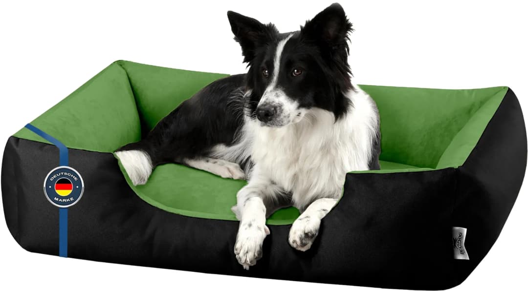 Hundekissen LUPI XL 100 x 65 cm grün/schwarz