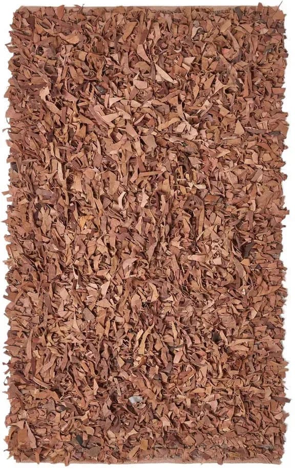 Dallas Lederteppich 150 x 240 cm Braun/Bronze