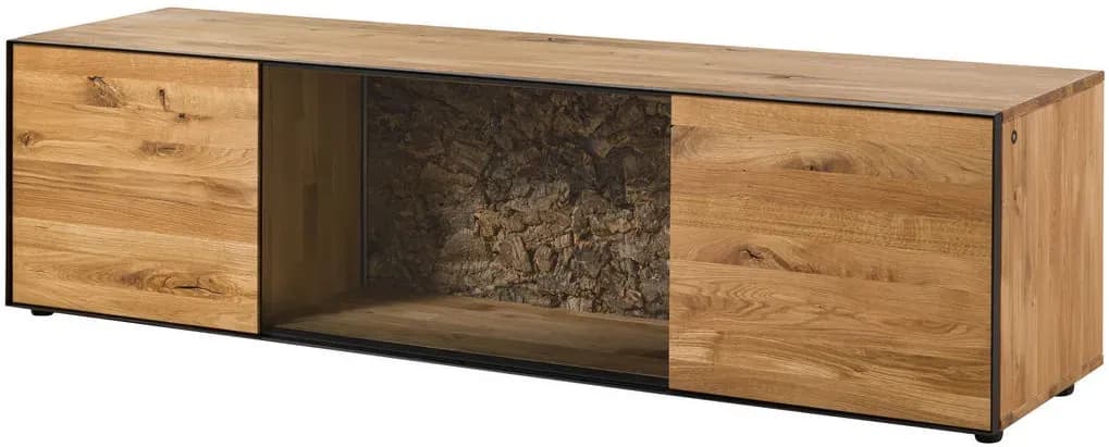 Starnberg Lowboard 200x53x55 cm Natur Geölt Beige Massivholz