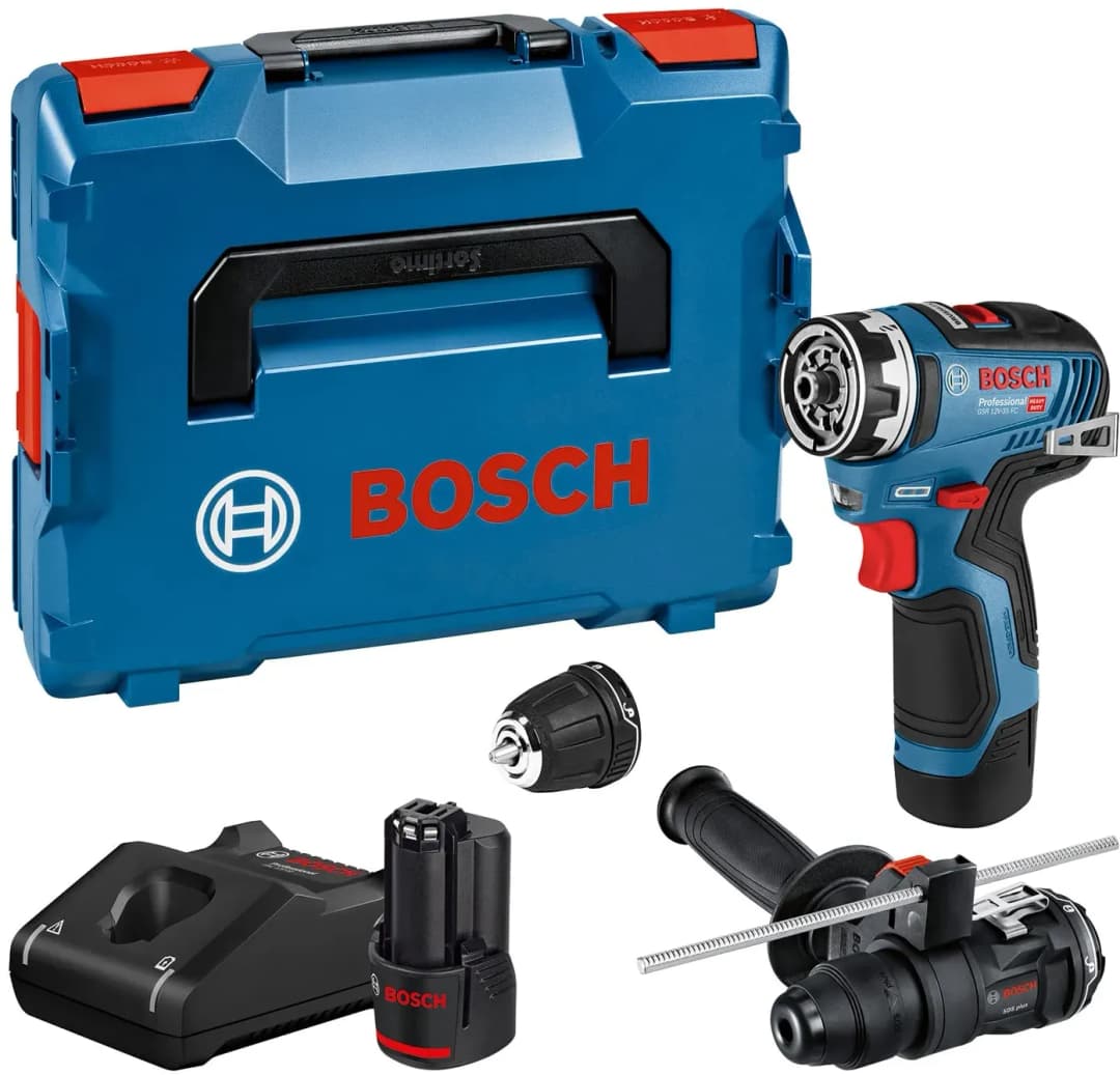 GSR 12V-35 FC Professional inkl. 2 x 3 Ah + L-Boxx + Zubehör 06019H3009