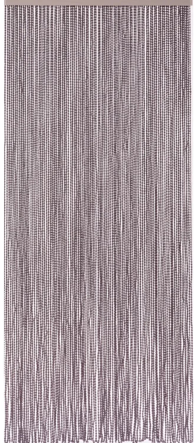Dekorationsvorhang Bead Ösen 90 x 200 cm Grau