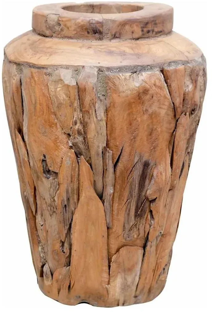 Deko-Vase 40 x 60 cm Massivholz Teak