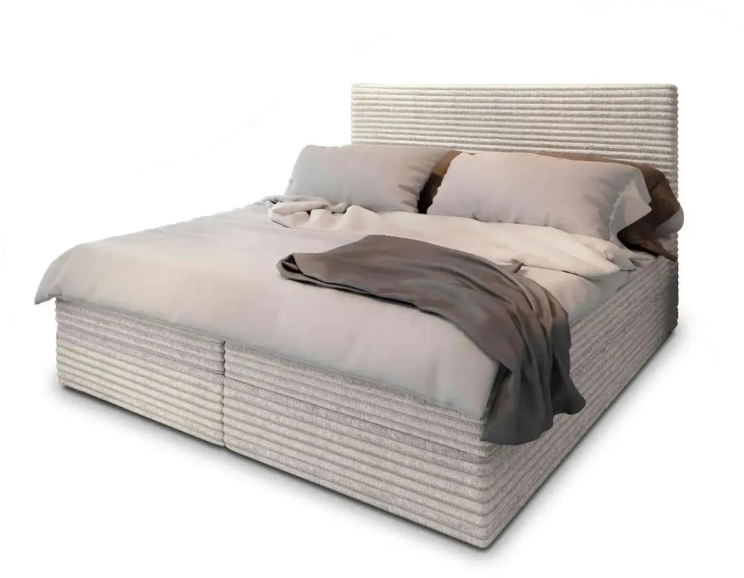 Boxbett mit Bettkasten ¦ creme ¦ Maße (cm): B: 180 H: 98