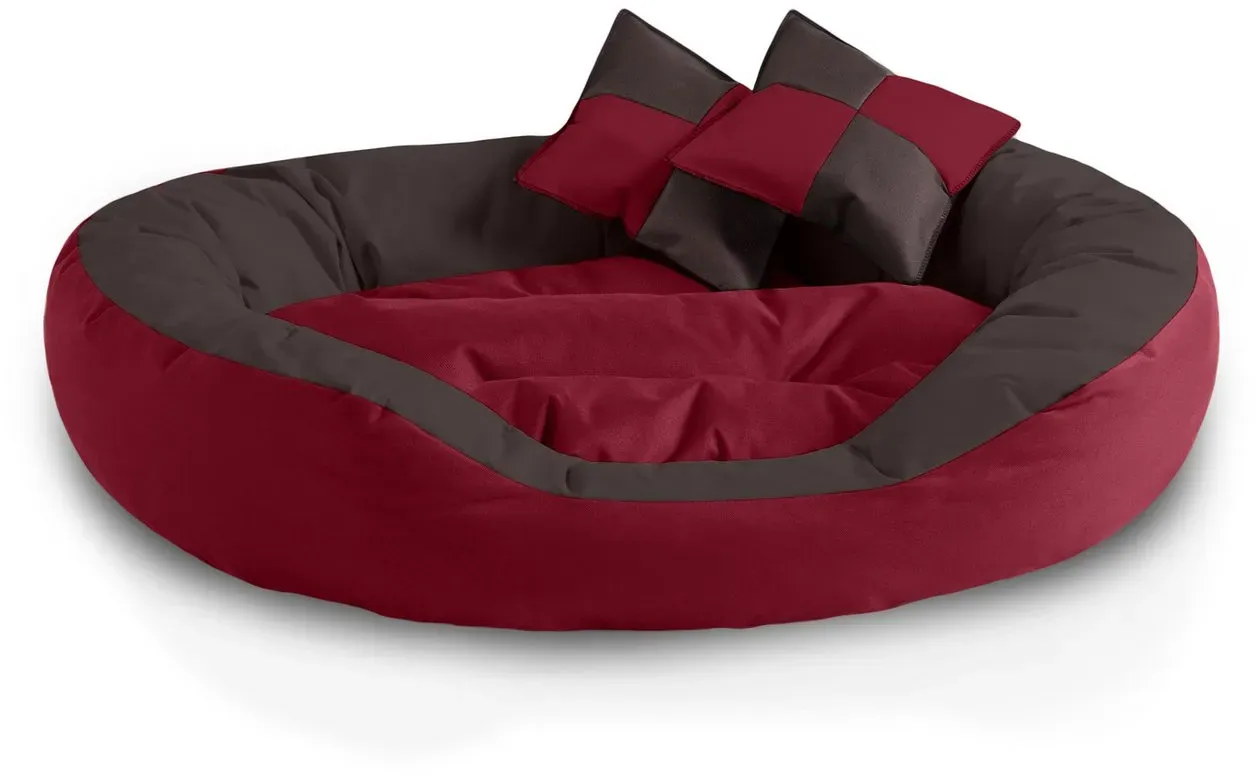 Hundekissen SABA 85 cm x 70 cm braun/rot