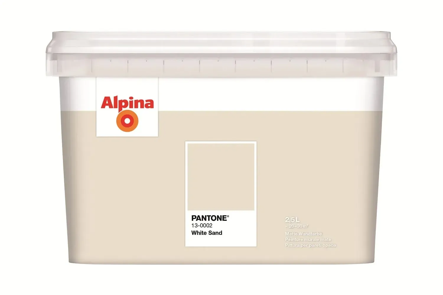Wandfarbe PANTONE White Sand matt 2,5 l