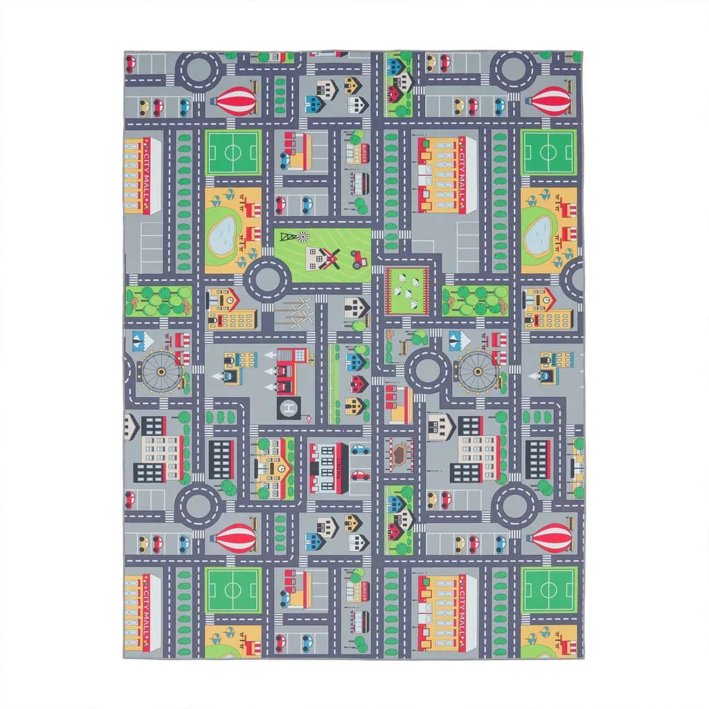 Kinderteppich 100 x 200 cm Grau