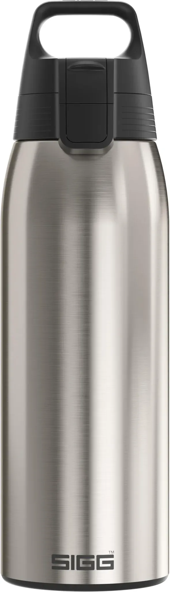 Edelstahl Trinkflasche Silber 1 l