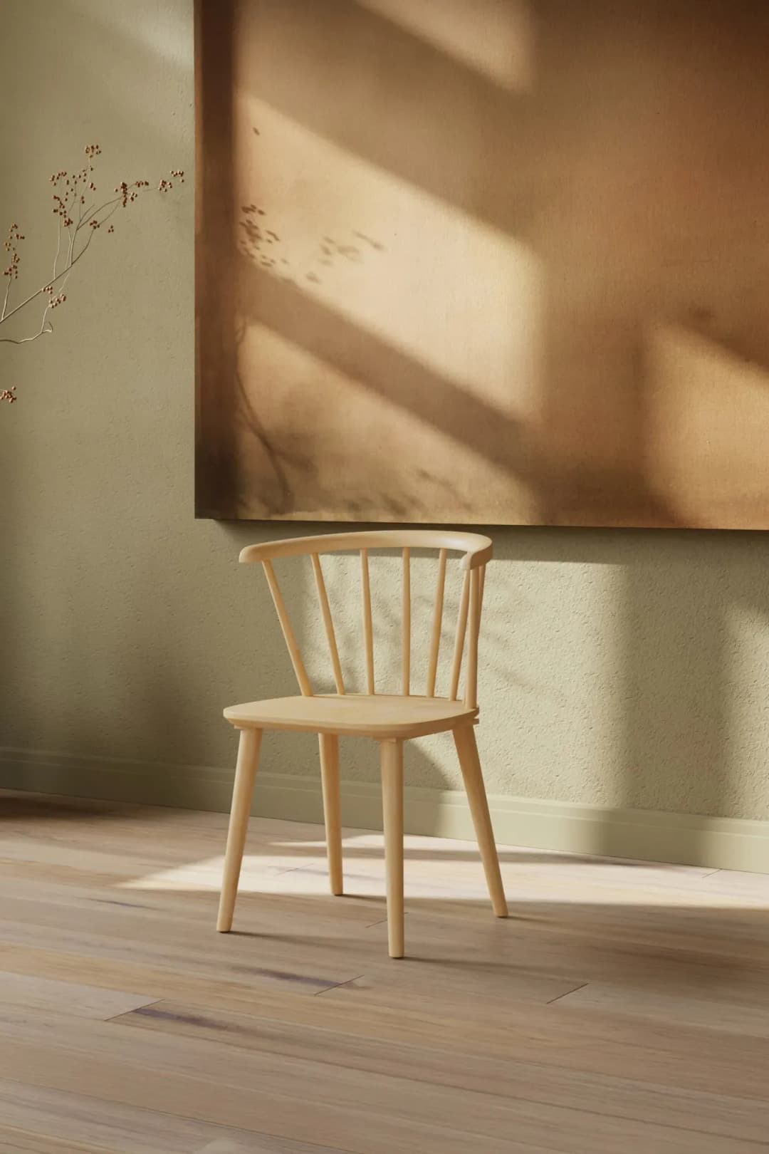 Esszimmerstuhl Bobby Massivholz beige 2er Set