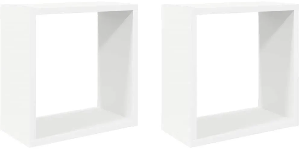 Wandregal 30 x 15 x 30 cm Weiß