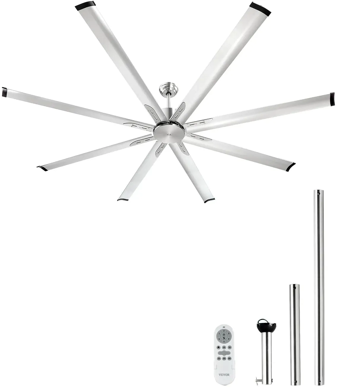 214 cm Deckenventilator Silber