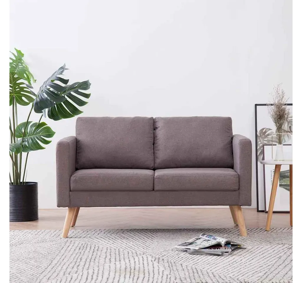 Couch Stoff 2-Sitzer Taupe
